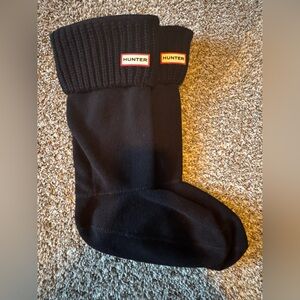 Hunter Boot Tall Black Socks Size M